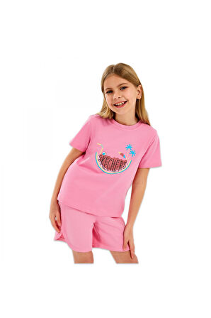 Skechers Sk2510132 G Graphıc Tee Pembe Çocuk T-Shirt