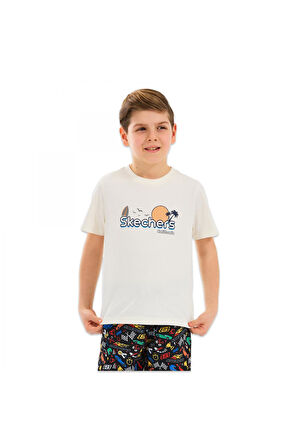 Skechers Sk2510134 B Graphıc Tee Beyaz Erkek Çocuk T-Shirt
