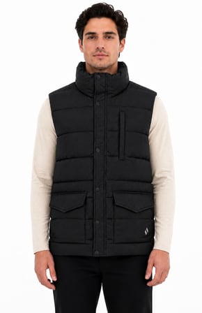 Skechers All Weather Cozy Fit Full Zip Vest S2620193-3817 Şişme Erkek Yelek
