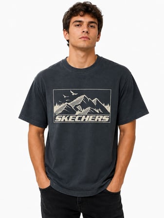 Skechers M Relax Fit Adventure Crewneck T-Shirt S2620111-3998 Erkek Tişort