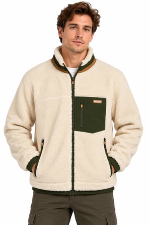 Skechers Skech Sherpa Contrast Full Zip Jacket S2620063-4339 Erkek Mont