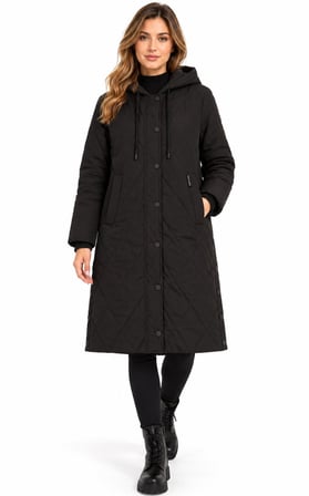 Skechers All Weather Cozy Fit Long Full Zip Jacket S2620099-3817 Kadın Mont