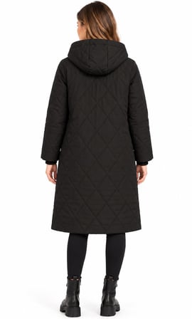 Skechers All Weather Cozy Fit Long Full Zip Jacket S2620099-3817 Kadın Mont