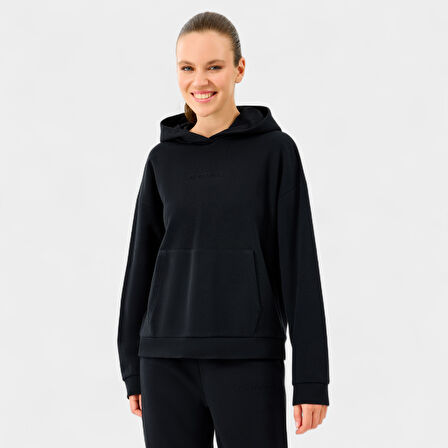 Skechers W Essential Hoodie Kadın Siyah Sweatshirt