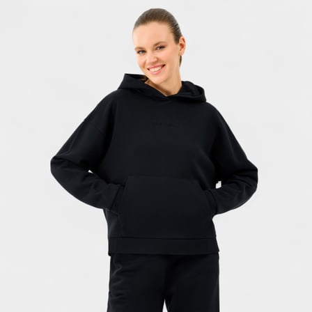 Skechers W Essential Hoodie Kadın Siyah Sweatshirt