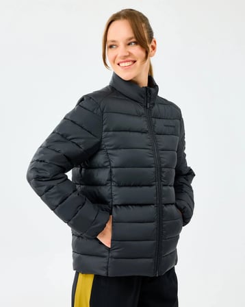 Skechers W Essential Outerwear Padded Jacket S231240-3817 Kadın Siyah Dolgulu Şişme Mont