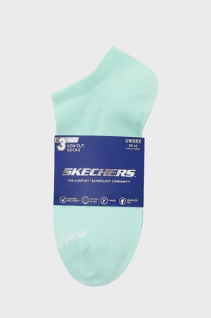 Skechers Pamuklu Logolu 3 Pack Çorap Unisex ÇORAP S2520315-3706 Yeşil-Pembe-Krem