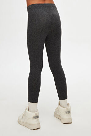 Antrasit Basic Kız Çocuk Yazlık Tayt