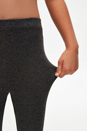 Antrasit Basic Kız Çocuk Yazlık Tayt