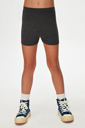 Antrasit Basic Kız Çocuk Dans Şort