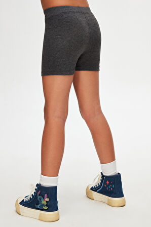 Antrasit Basic Kız Çocuk Dans Şort