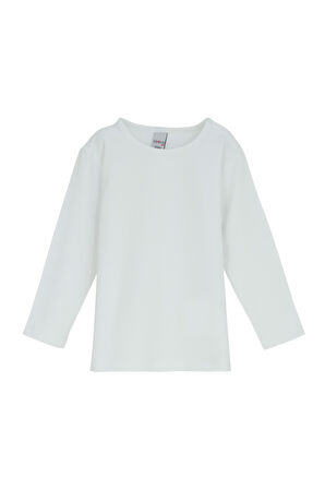 Beyaz Basic  Çıtçıtlı Uzun Kollu Bebek Tişört