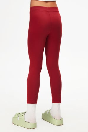 Bordo Basic Kız Çocuk Kışlık Tayt