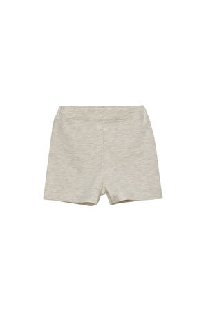 Açık Bej Melanj Basic Kız Çocuk Dans Şort