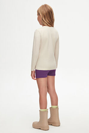 Taş Basic Unisex Çocuk Mevsimlik Sıfır Yaka Uzun Kollu Tişört