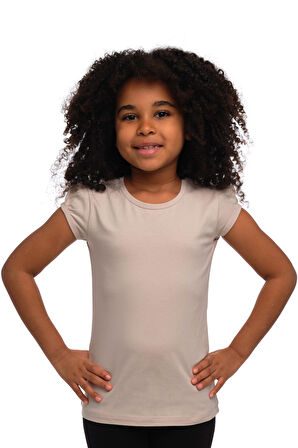 Taş Basic Kız Çocuk Sıfır Yaka Karpuz Kol Tişört