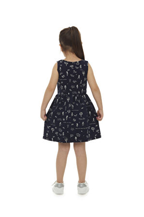 Botanic Love Kız Çocuk Desenli Kolsuz Elbise