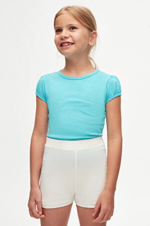 Ekru Basic Kız Çocuk Dans Şort