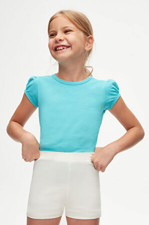 Ekru Basic Kız Çocuk Dans Şort