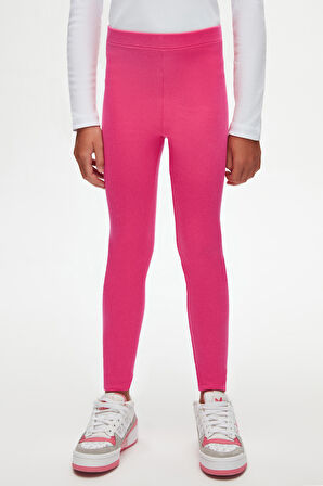 Fuşya Basic Kız Çocuk Kışlık Tayt