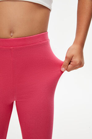 Fuşya Basic Kız Çocuk Yazlık Tayt