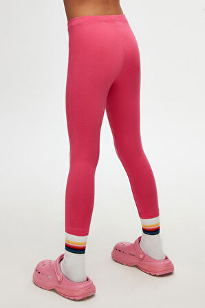 Fuşya Basic Kız Çocuk Yazlık Tayt