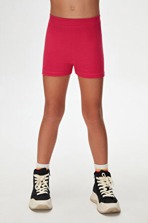 Koyu Fuşya Basic Kız Çocuk Dans Şort