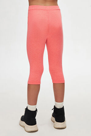 Fosfor Fuşya Basic Kız Çocuk Diz Altı Tayt Kapri