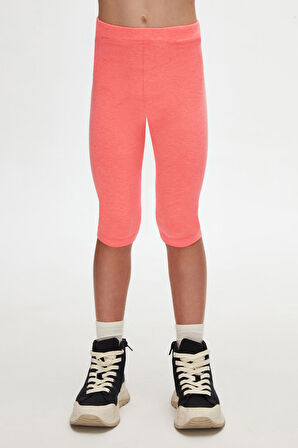 Fosfor Fuşya Basic Kız Çocuk Diz Altı Tayt Kapri