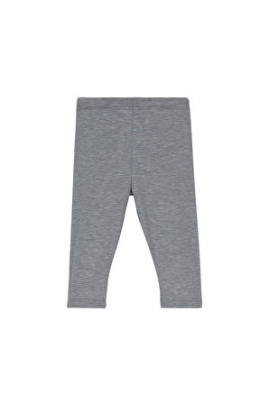 Gri Basic Kız Çocuk Diz Altı Tayt Kapri