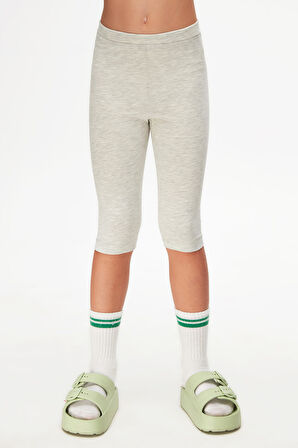 Ay Grisi Basic Kız Çocuk Diz Altı Tayt Kapri