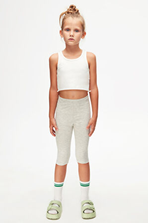 Ay Grisi Basic Kız Çocuk Diz Altı Tayt Kapri