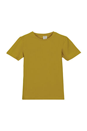 Hardal Basic Unisex Çocuk Sıfır Yaka Kısa Kollu Tişört