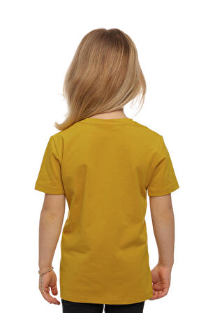 Hardal Basic Unisex Çocuk Sıfır Yaka Kısa Kollu Tişört