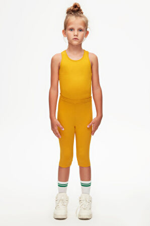 Hardal Basic Kız Çocuk Diz Altı Tayt Kapri