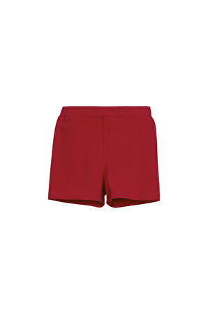 Kırmızı Basic Kız Çocuk Dans Şort
