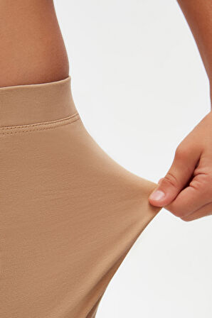 Sütlü Kahve Basic Kız Çocuk Dans Şort