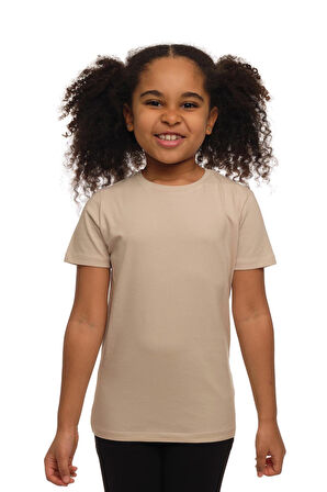 Kemik Unısex Sıfır Yaka Kısa Kollu Tişört