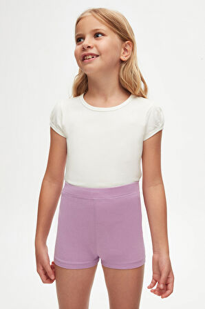 Lila Basic Kız Çocuk Dans Şort