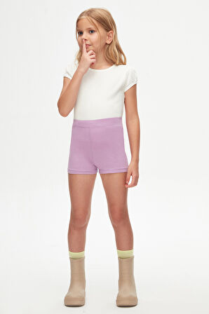 Lila Basic Kız Çocuk Dans Şort