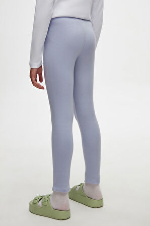 Açık Lila Basic Kız Çocuk Kışlık Tayt