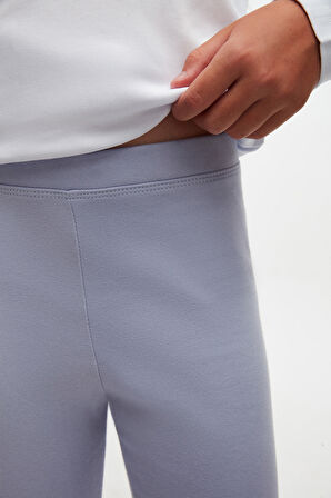 Açık Lila Basic Kız Çocuk Kışlık Tayt