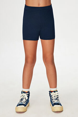 Açık Lacivert Basic Kız Çocuk Dans Şort