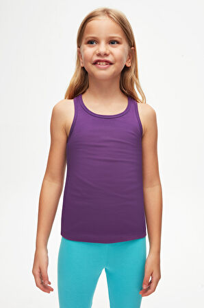 Mor Basic Kız Çocuk Yüzücü Atlet