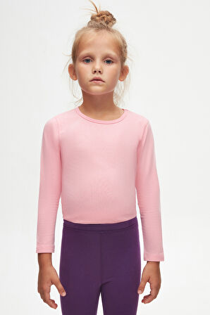 Mor Basic Kız Çocuk Yazlık Tayt