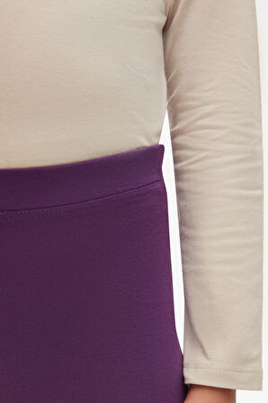 Mor Basic Kız Çocuk Dans Şort