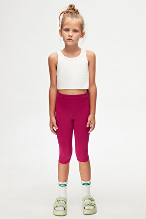 Mürdüm Basic Kız Çocuk Diz Altı Tayt Kapri