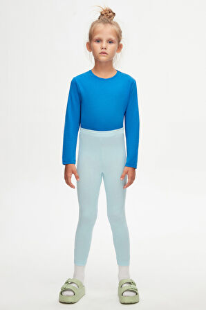 Bebek Mavisi Basic Kız Çocuk Yazlık Tayt