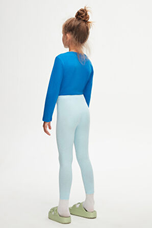 Bebek Mavisi Basic Kız Çocuk Yazlık Tayt