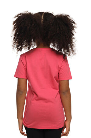 Nar Çiçeği Basic Unisex Çocuk Sıfır Yaka Kısa Kollu Tişört